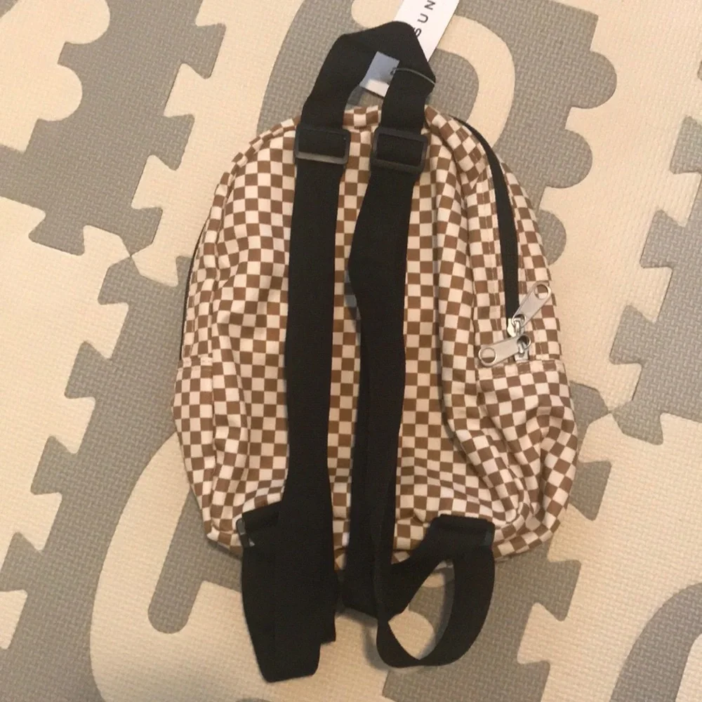 NWT Checkered Mini Backpack